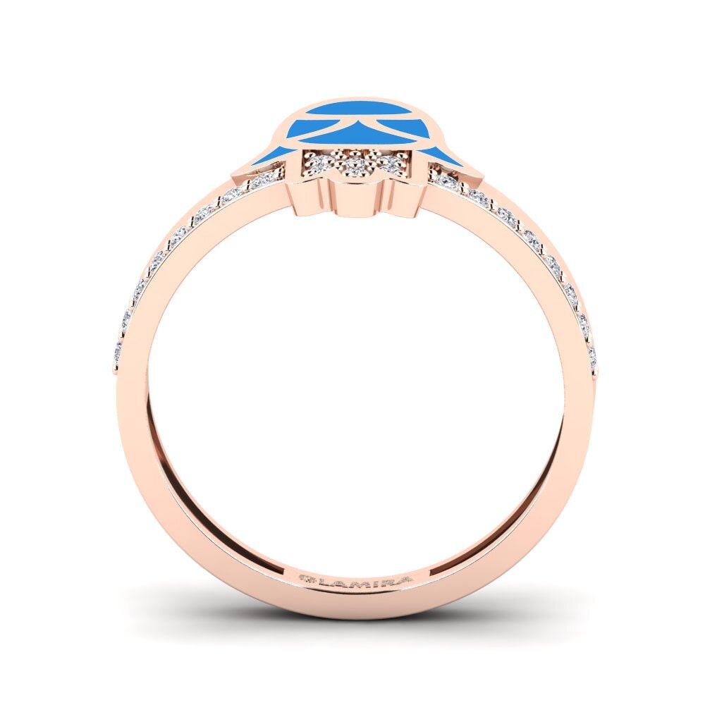 14k Oro Rosa Anillo Tekelakayi