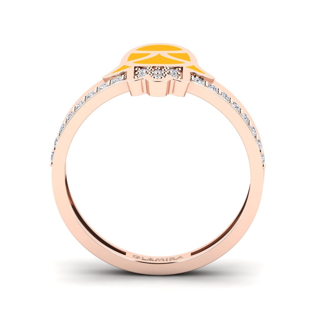 14k Oro Rosa Anillo Tekelakayi