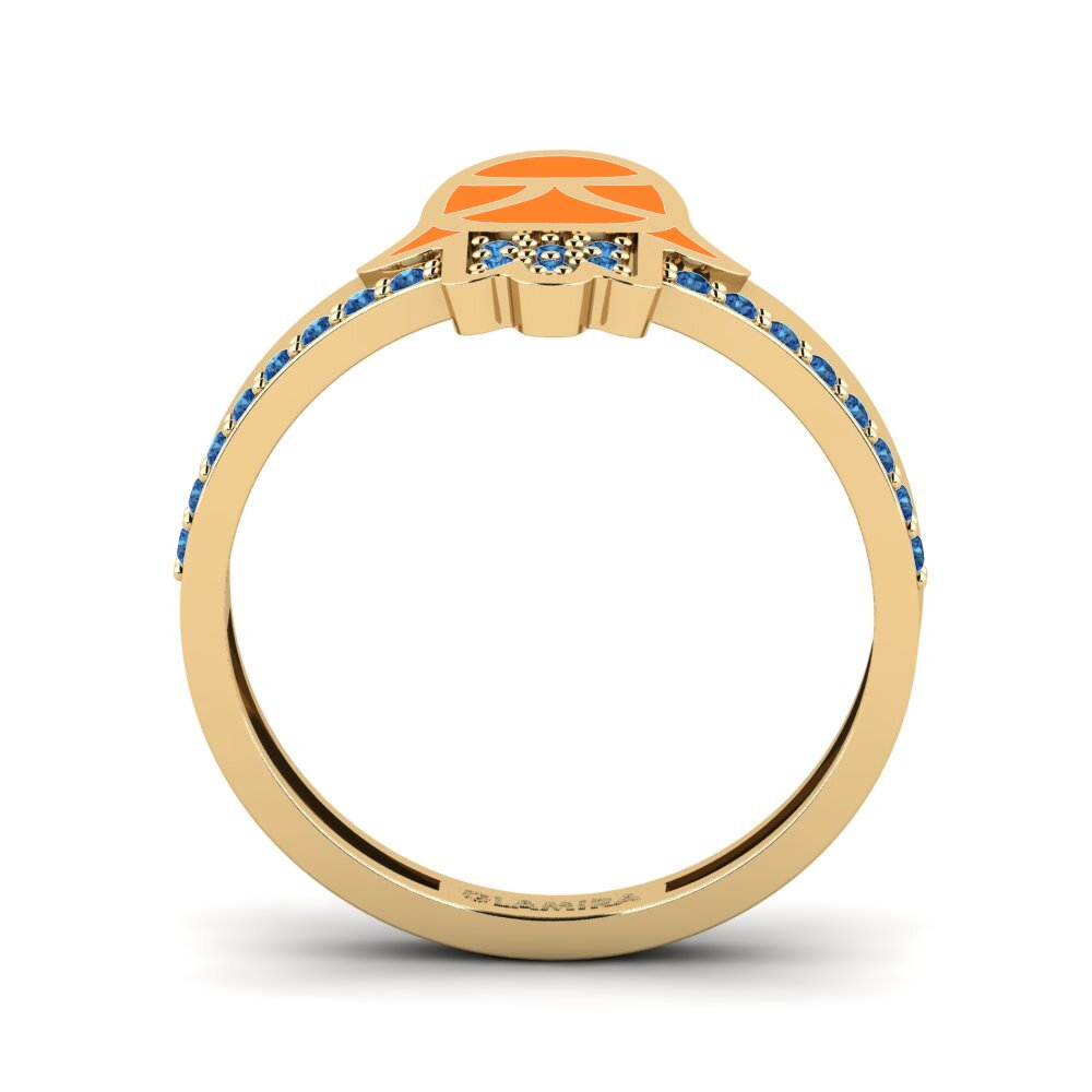 Zircone Bleu Foncé Bague Tekelakayi
