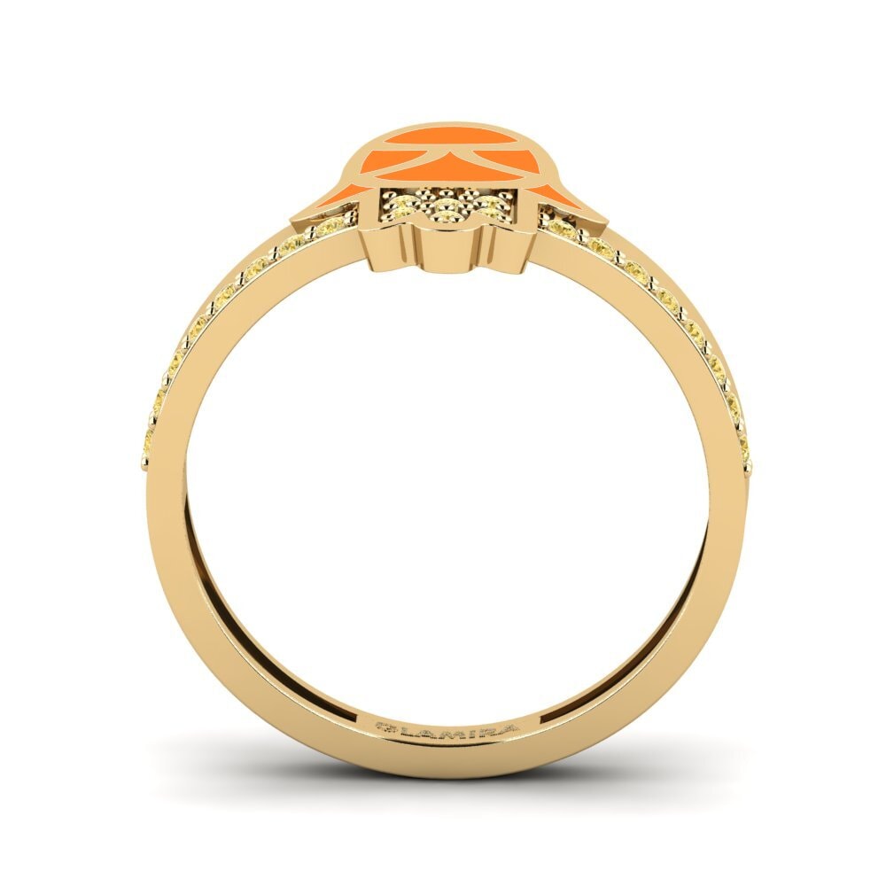 Gelber Diamant Ring Tekelakayi