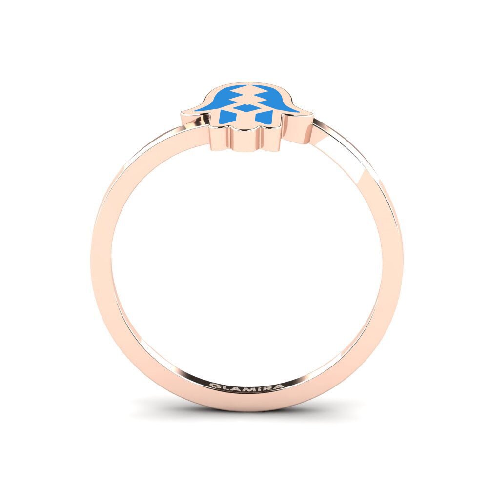14k Oro Rosa Anillo Apsaugoti
