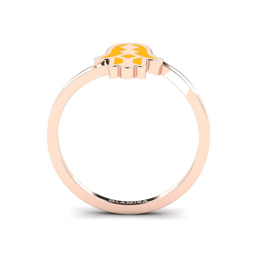 14k Oro Rosa Anillo Apsaugoti