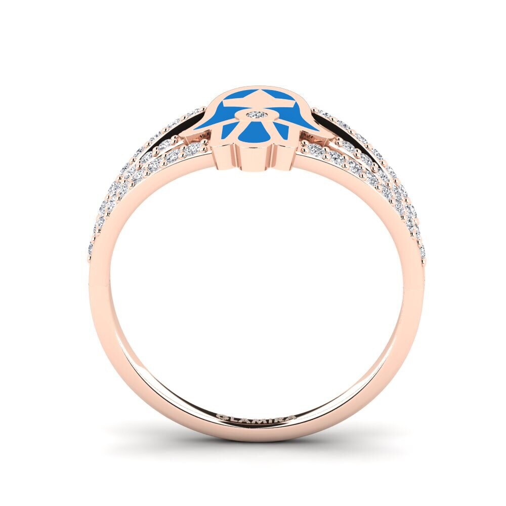 14k Oro Rosa Anillo Boteraa