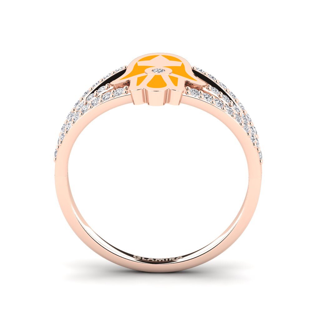 14k Oro Rosa Anillo Boteraa