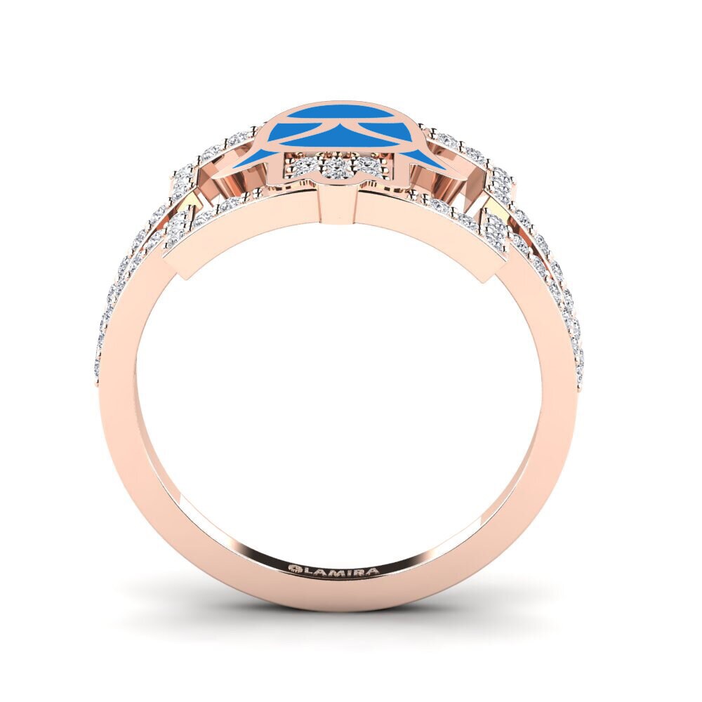 14k Oro Rosa Anillo Fertrouwe