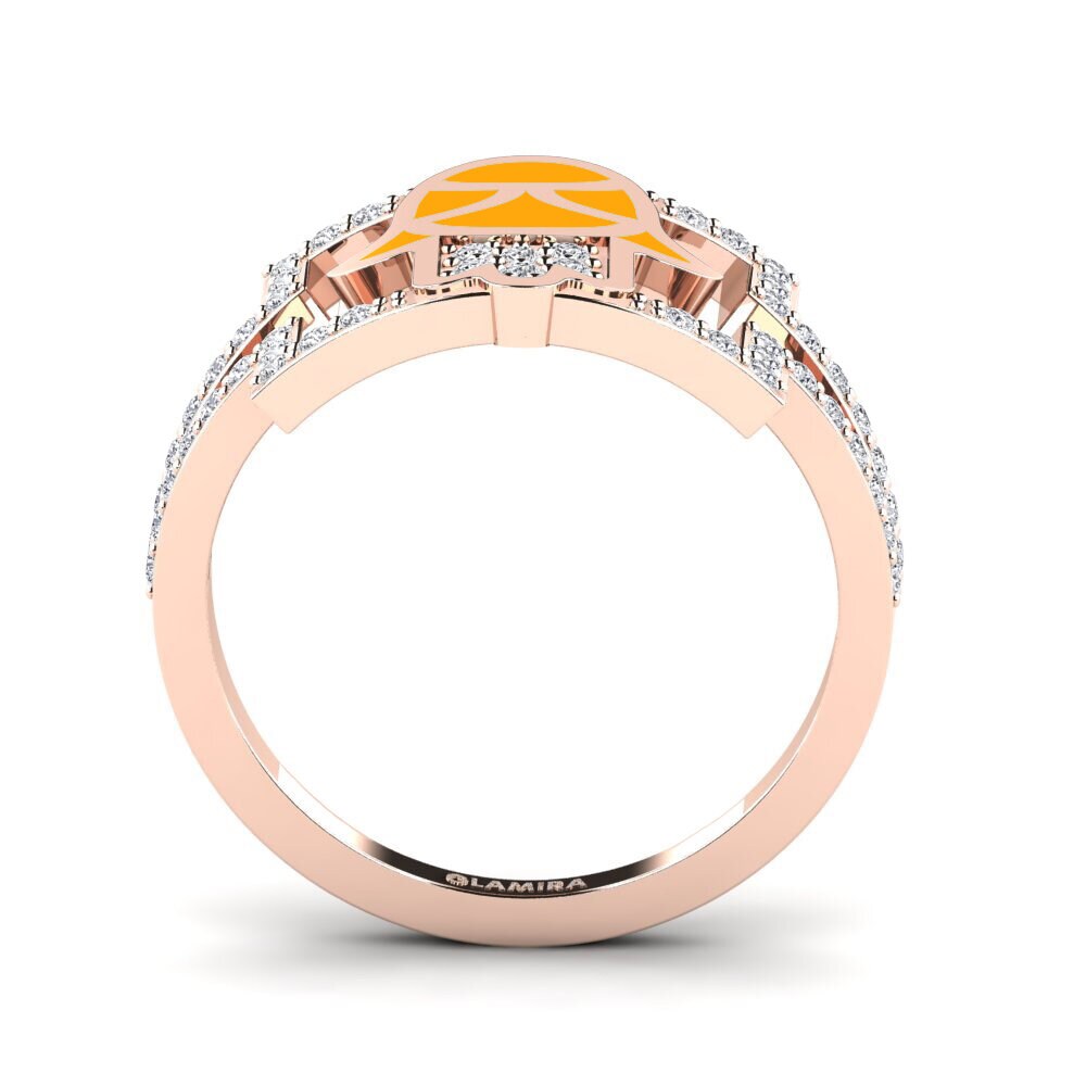 14k Oro Rosa Anillo Fertrouwe