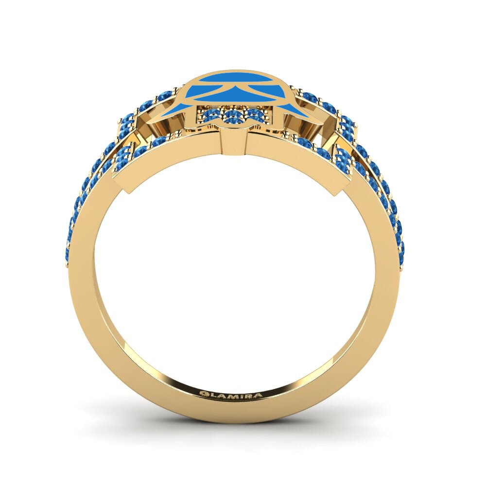 Circonita Azul Oscuro Anillo Fertrouwe