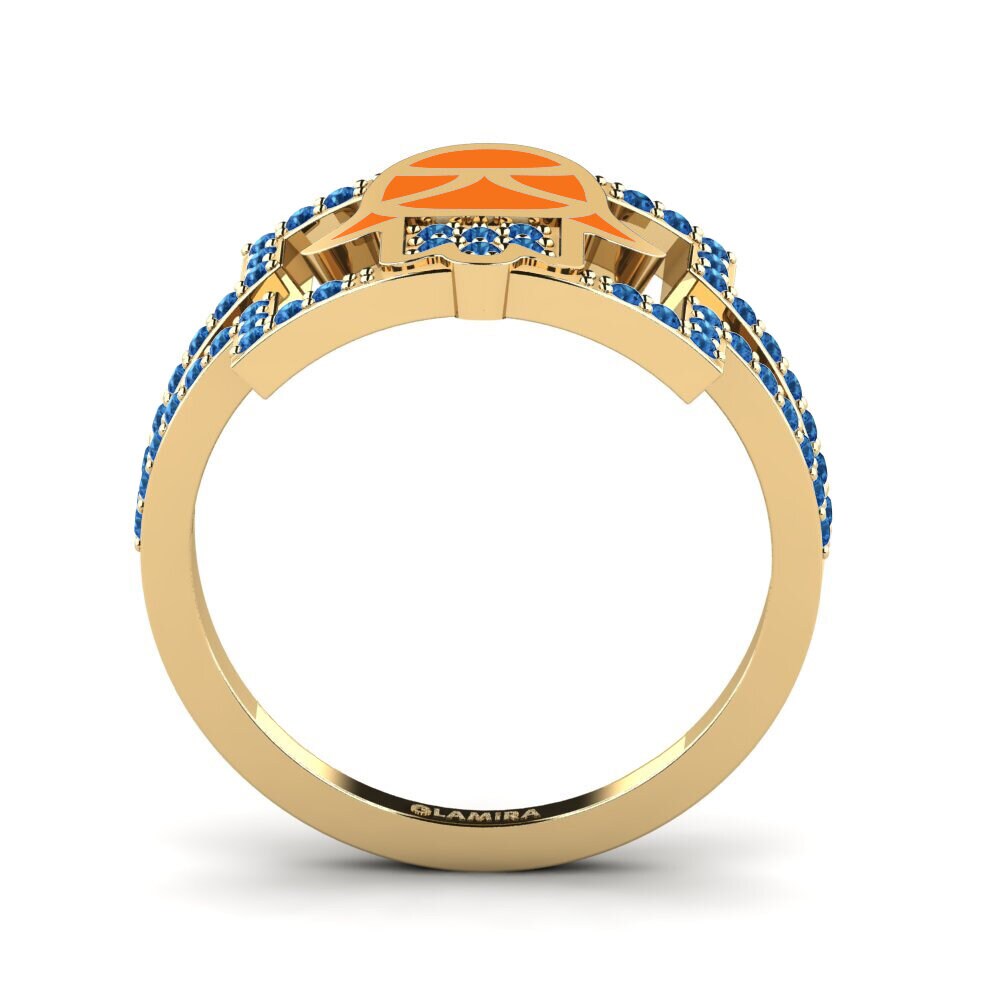 Zircone Bleu Foncé Bague Fertrouwe