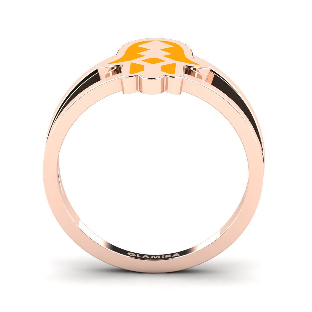 14k Oro Rosa Anillo Gahum