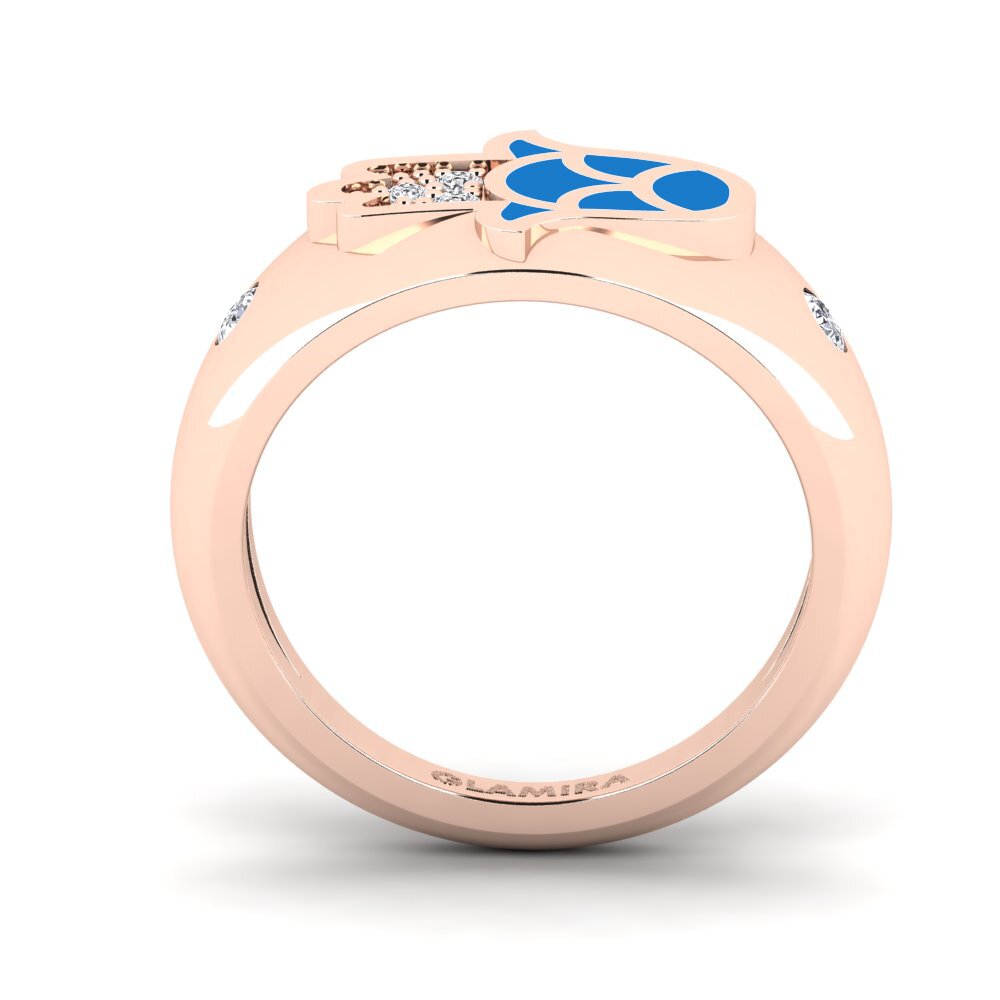 14k Oro Rosa Anillo meñique Ilaali