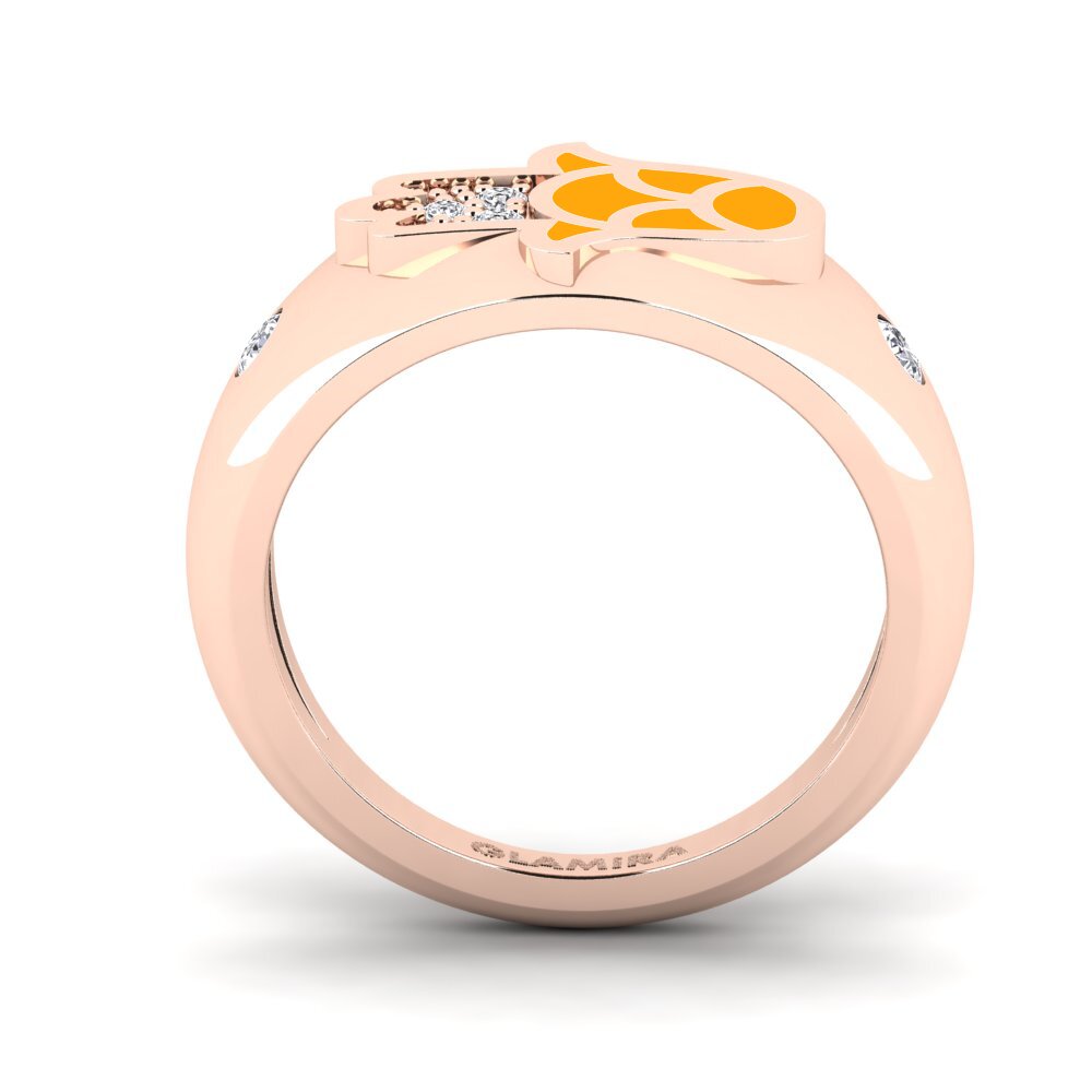 14k Oro Rosa Anillo meñique Ilaali