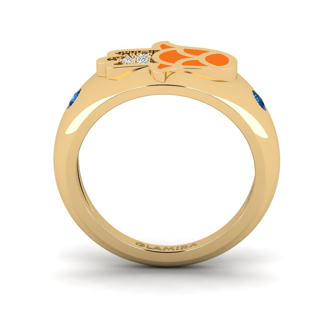Zircone Bleu Foncé Anneau rose Ilaali