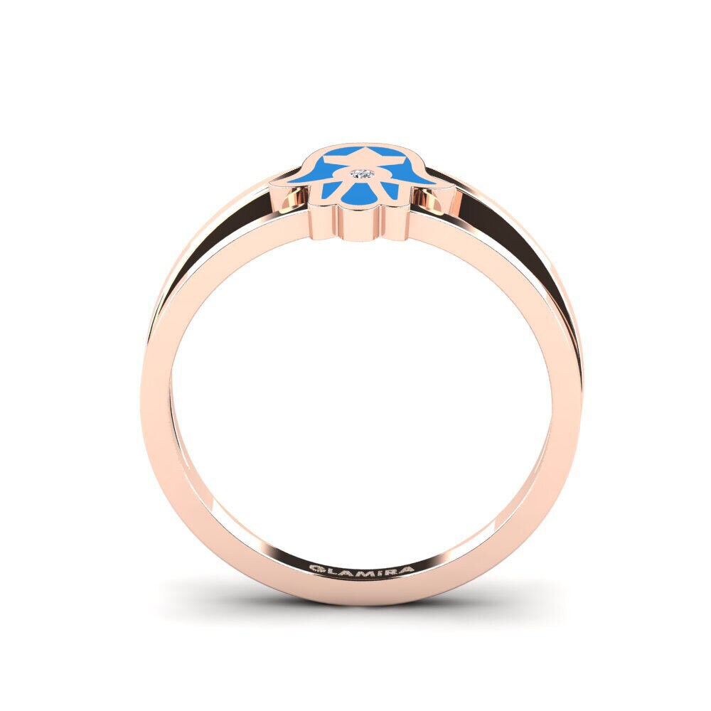 14k Oro Rosa Anillo Jumbaq