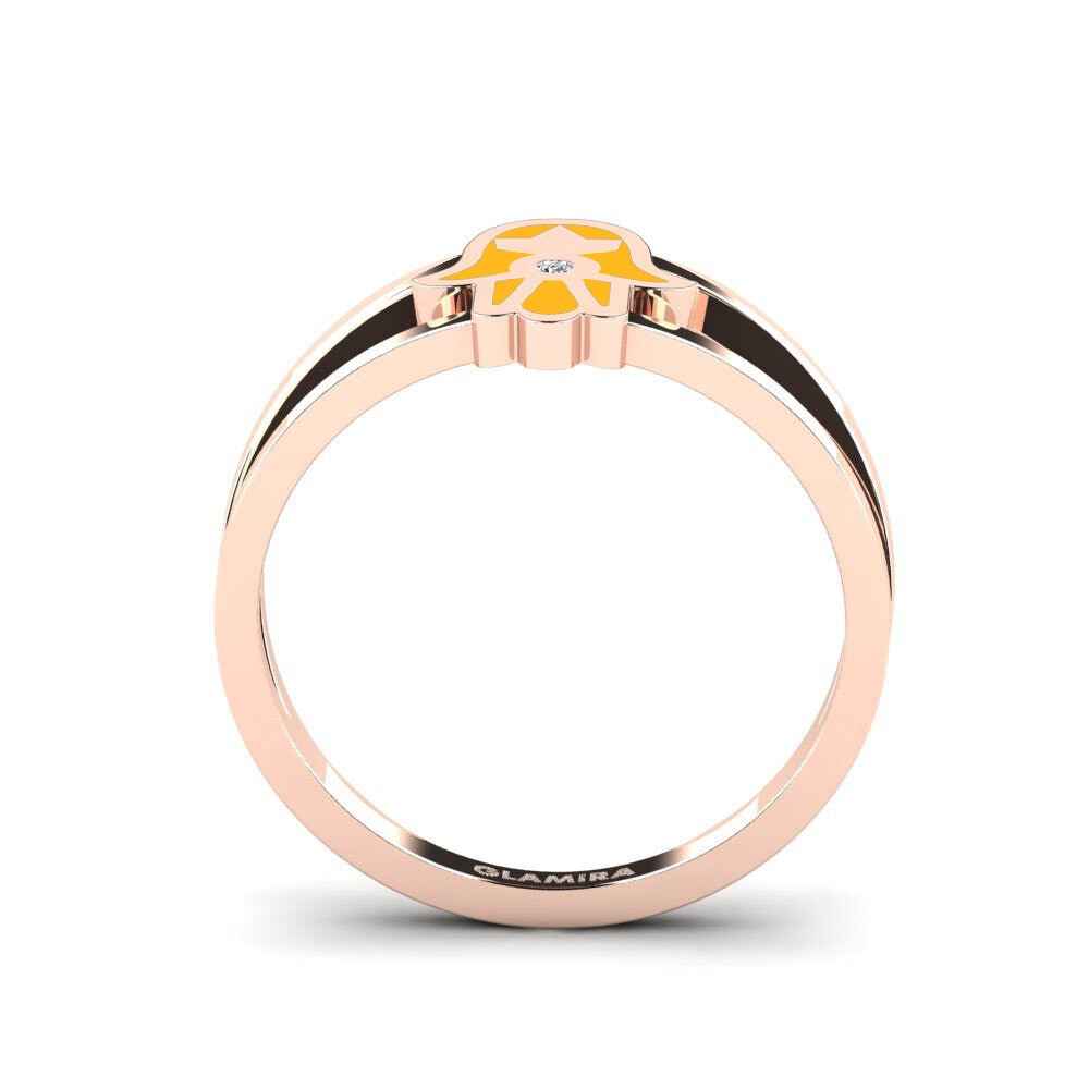 14k Oro Rosa Anillo Jumbaq