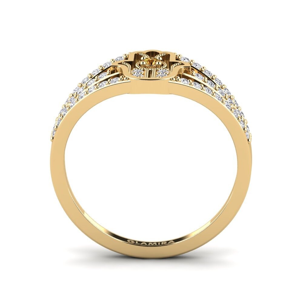 Diamante café Anillo Kuboja