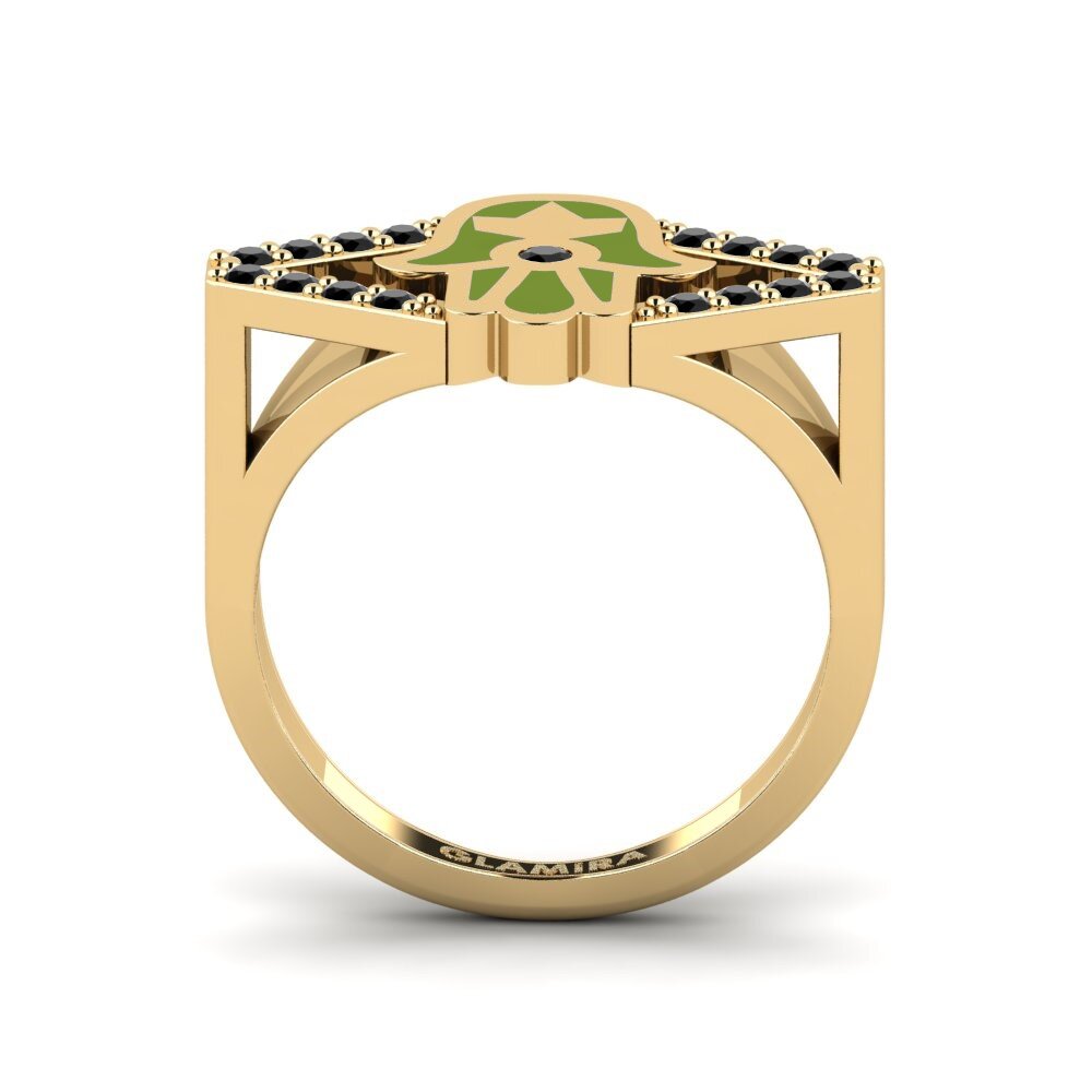 Schwarzer Saphir Pinker Ring Kulinda