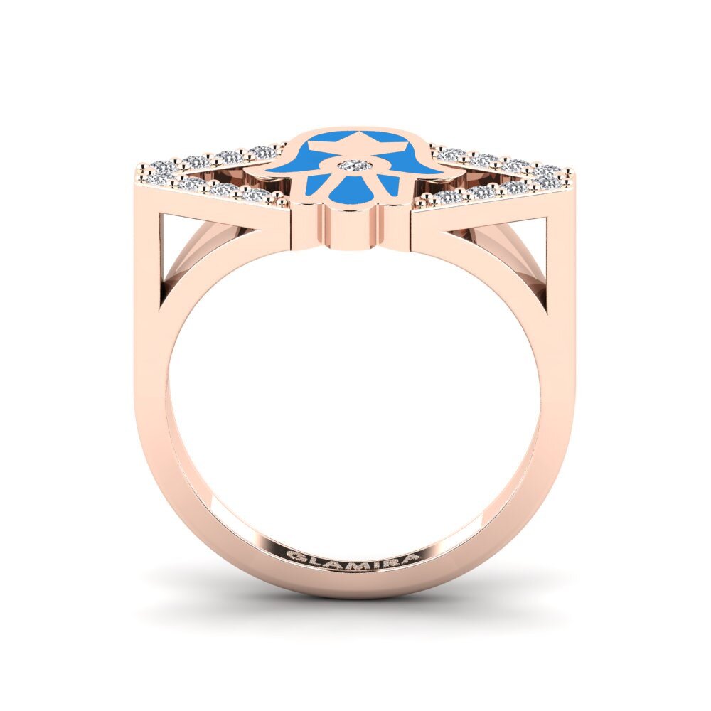 14k Oro Rosa Anillo meñique Kulinda