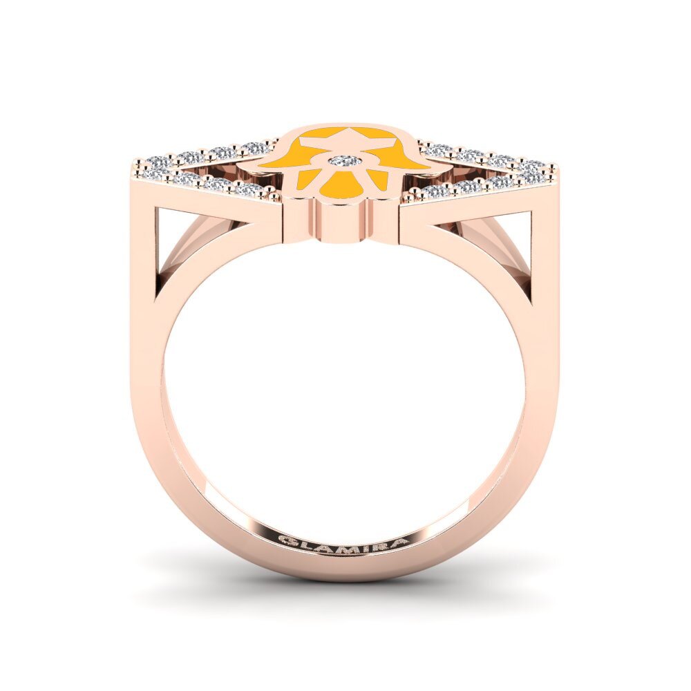 14k Oro Rosa Anillo meñique Kulinda