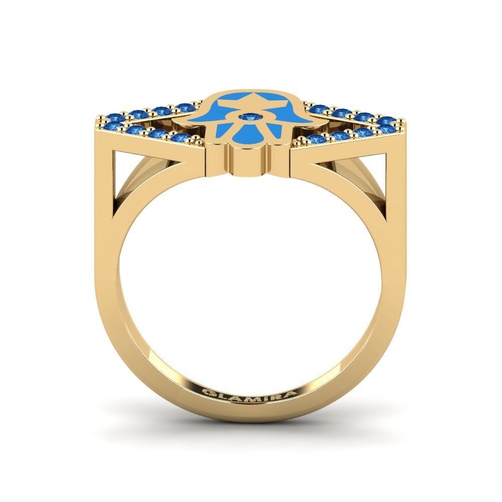 Circonita Azul Oscuro Anillo meñique Kulinda