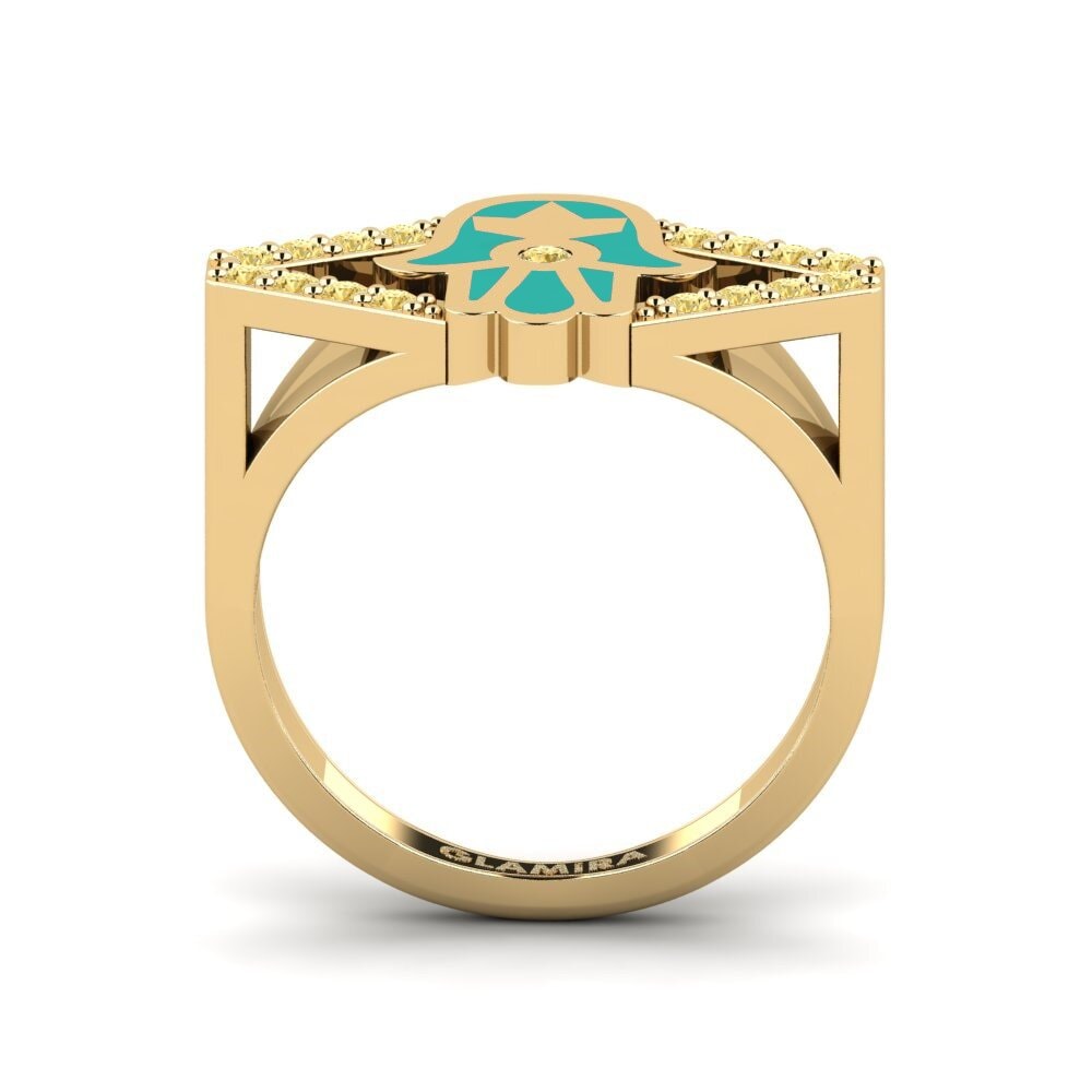 Gelber Diamant Pinker Ring Kulinda