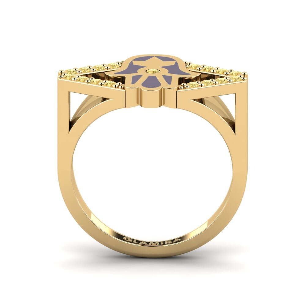 Yellow Diamond Pinky Ring Kulinda