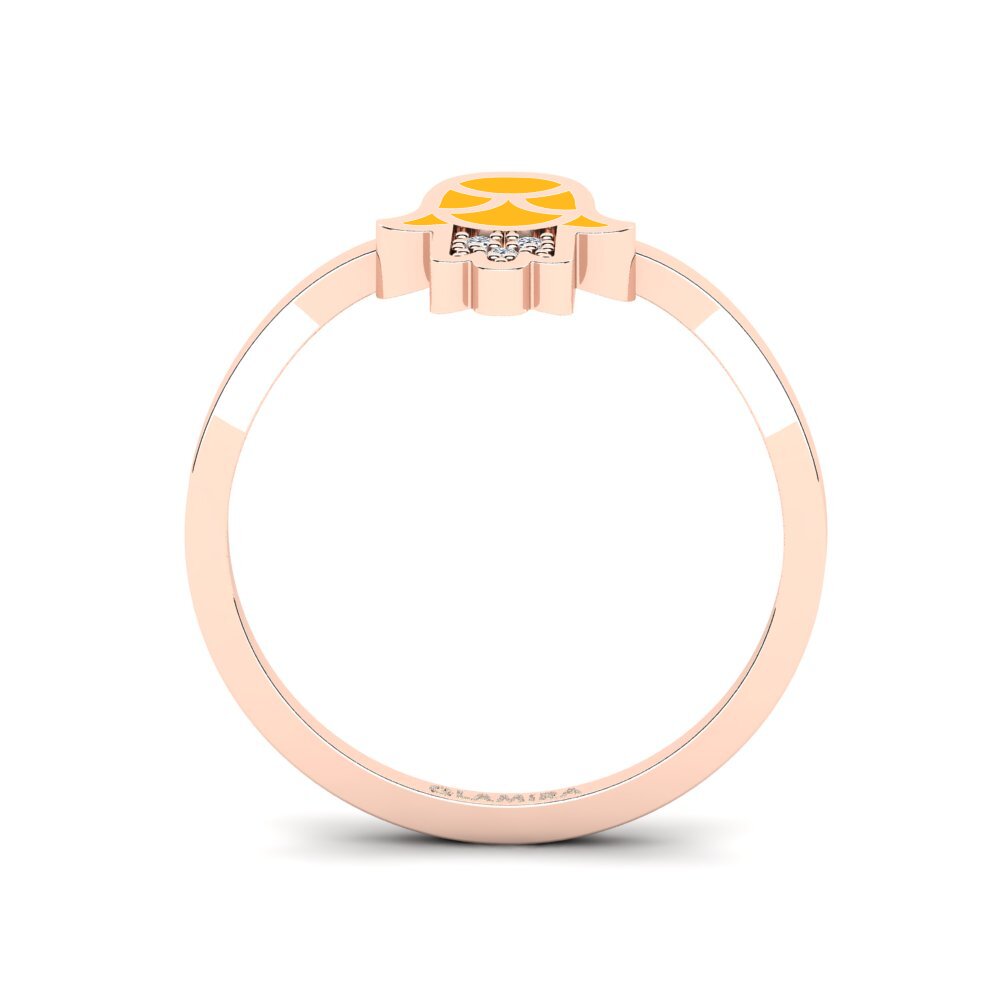 14k Oro Rosa Anillo Mtsveli