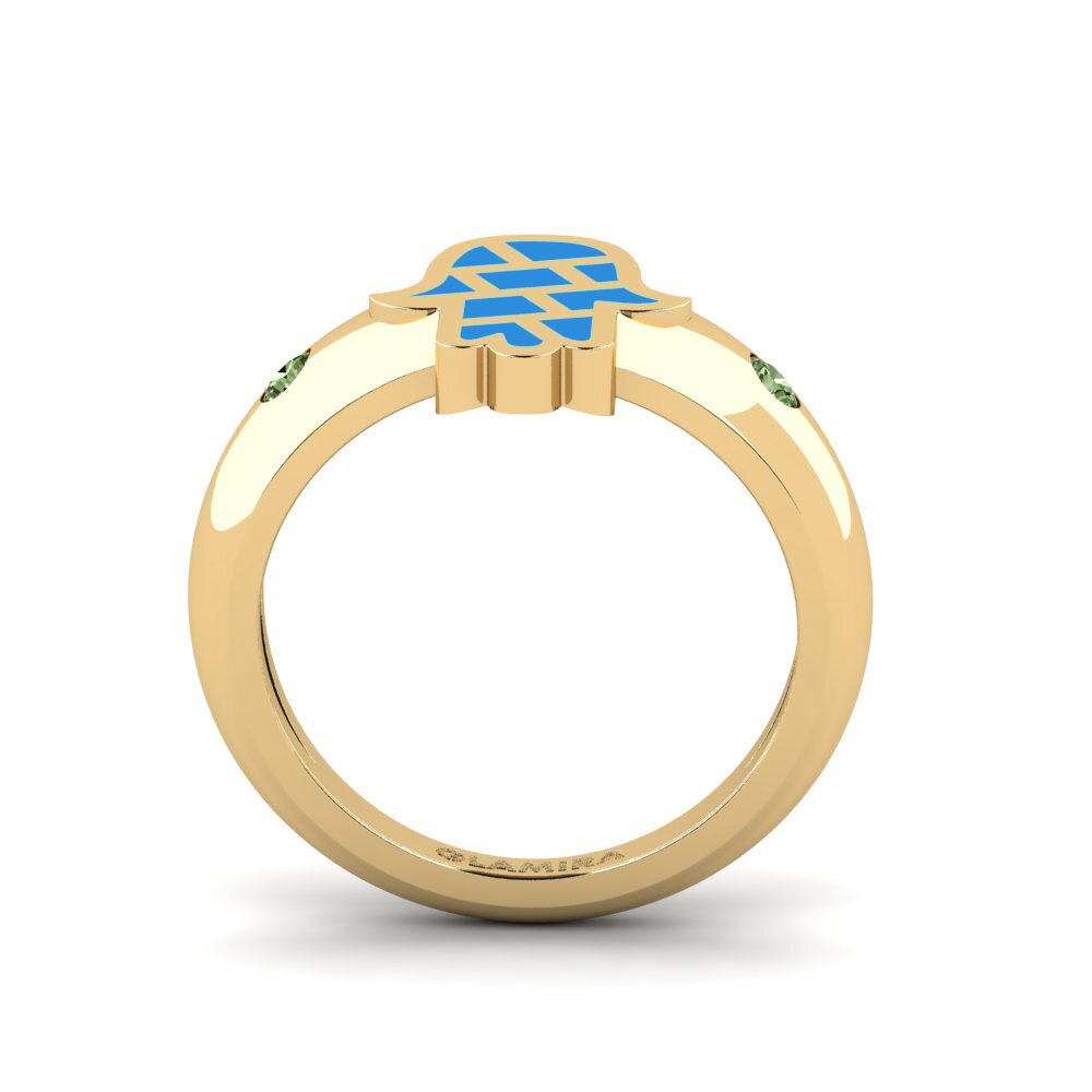 Grüner Diamant Pinker Ring Ngajaga