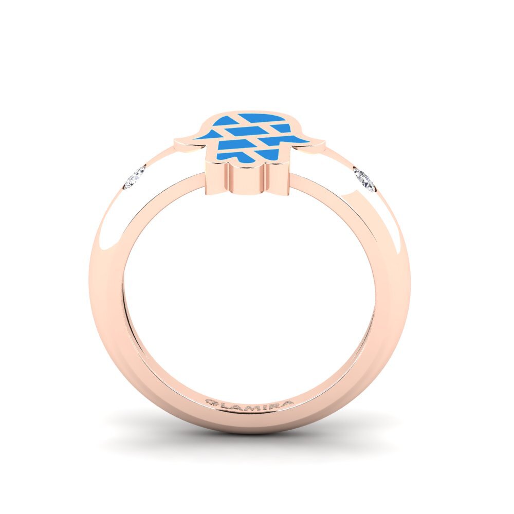 14k Oro Rosa Anillo meñique Ngajaga
