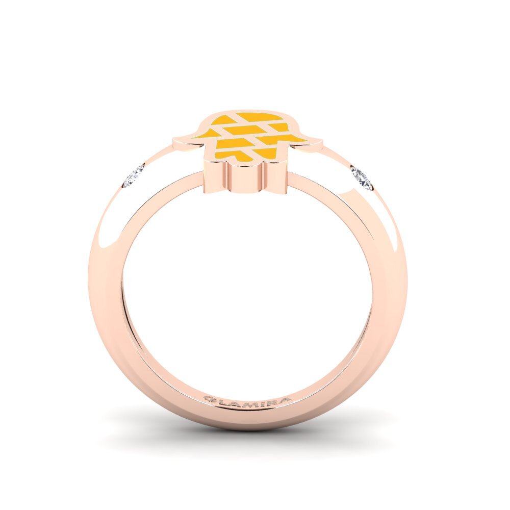 14k Oro Rosa Anillo meñique Ngajaga