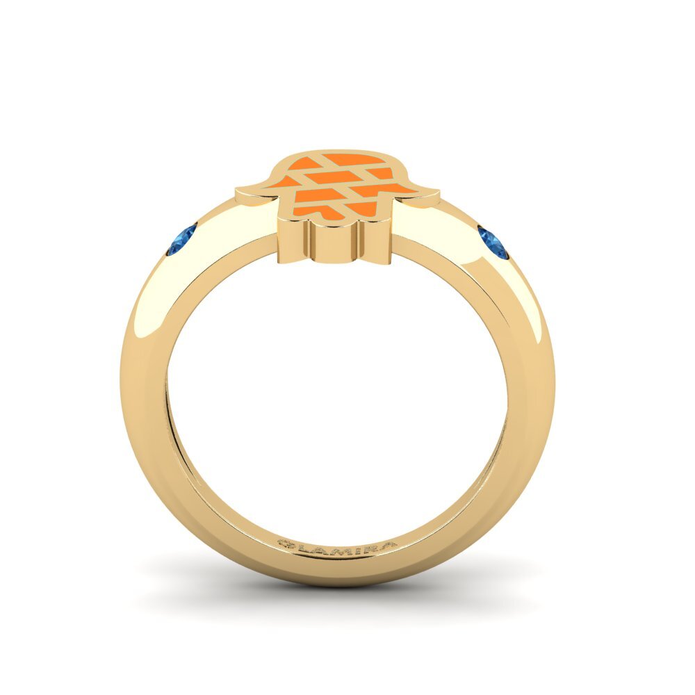 Zircone Bleu Foncé Anneau rose Ngajaga