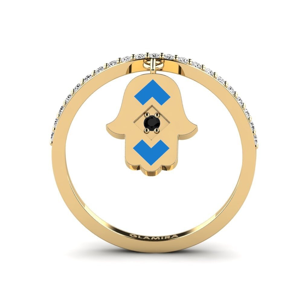 Schwarzer Onyx Ring Perzik