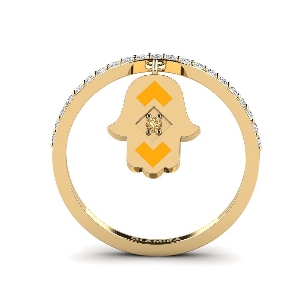 Brauner Diamant Ring Perzik