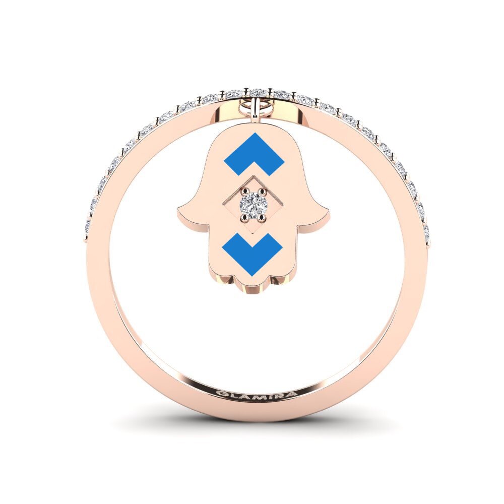 14k Oro Rosa Anillo Perzik