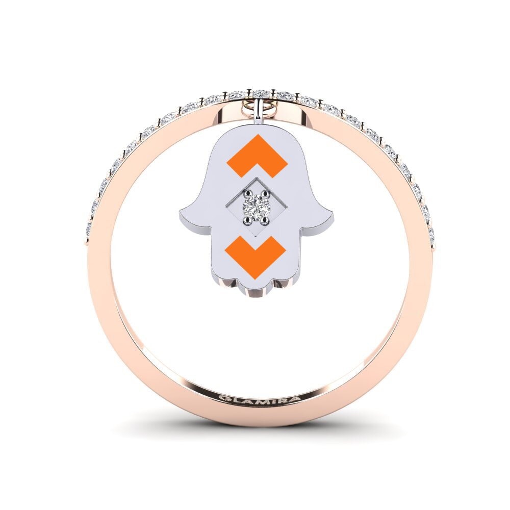 750 Rot & Weißgold Ring Perzik