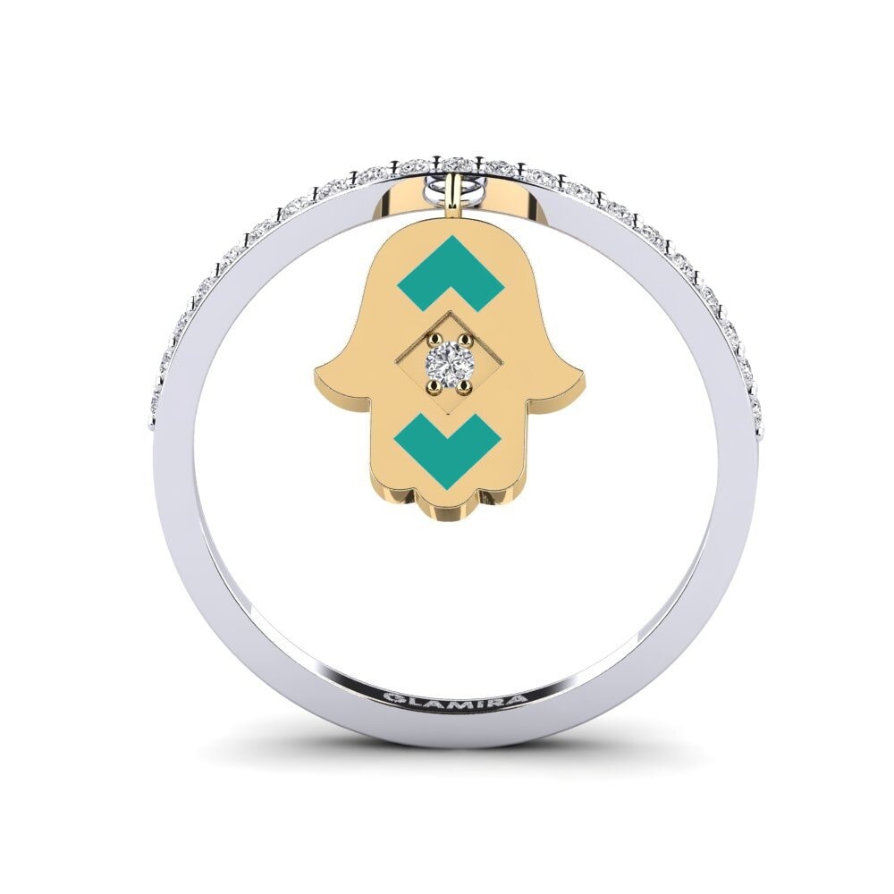 Or Blanc & Jaune 14k Bague Perzik