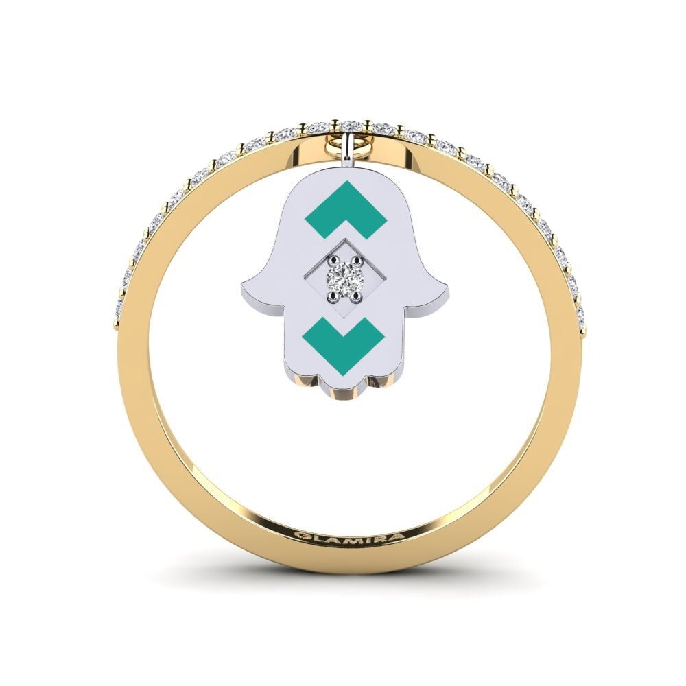 Or Jaune & Blanc 14k Bague Perzik