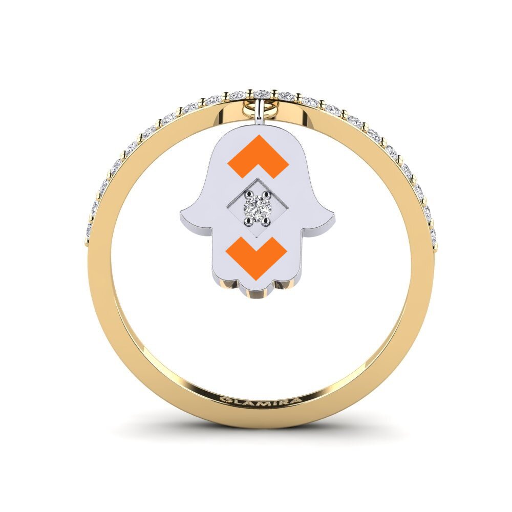 750 Gelb & Weißgold Ring Perzik