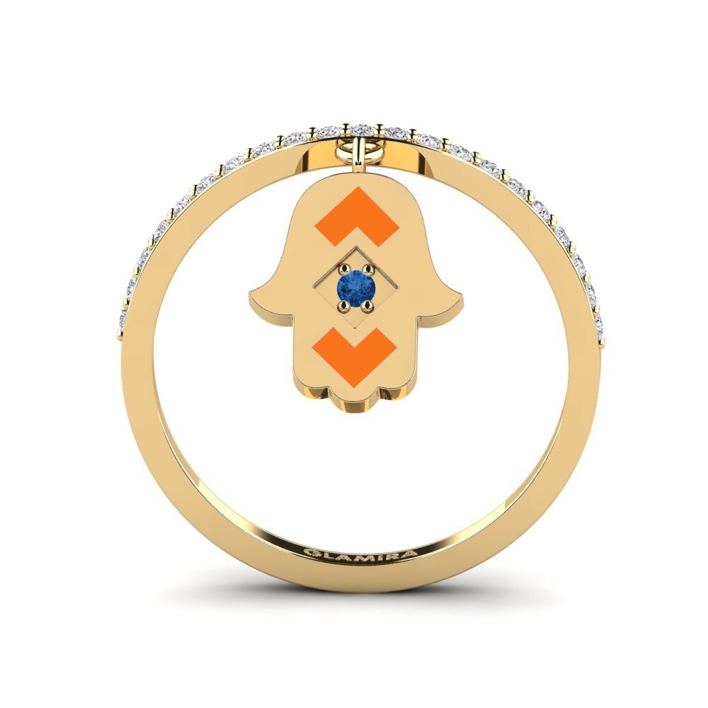 Zircone Bleu Foncé Bague Perzik