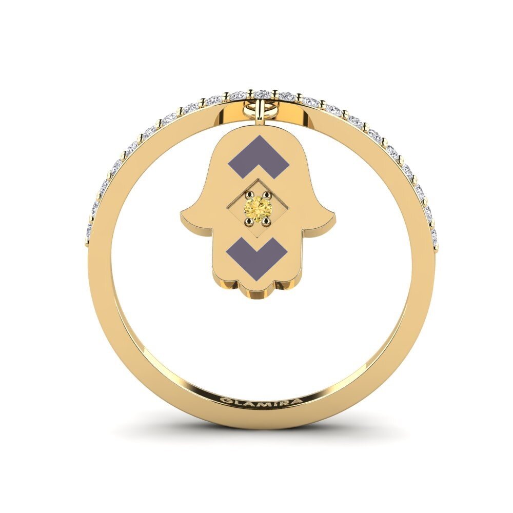 Yellow Diamond Ring Perzik