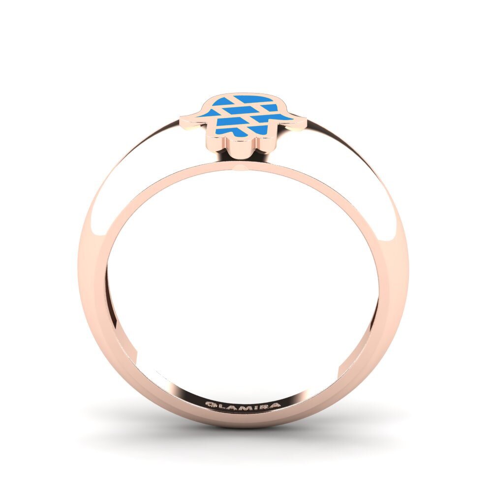 14k Oro Rosa Anillo Proteger