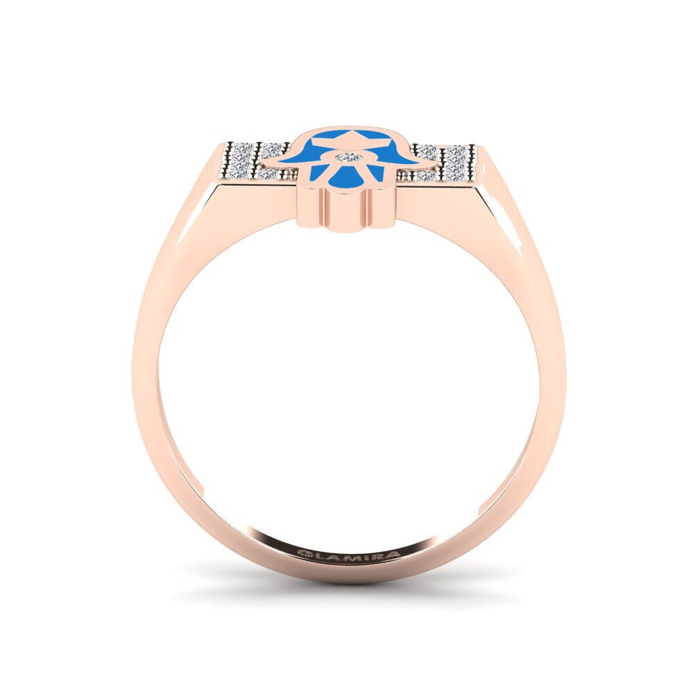 14k Oro Rosa Anillo Protegir