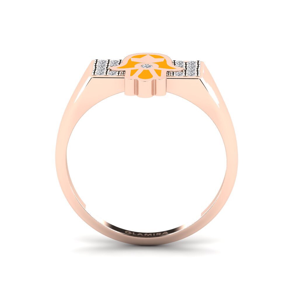 14k Oro Rosa Anillo Protegir