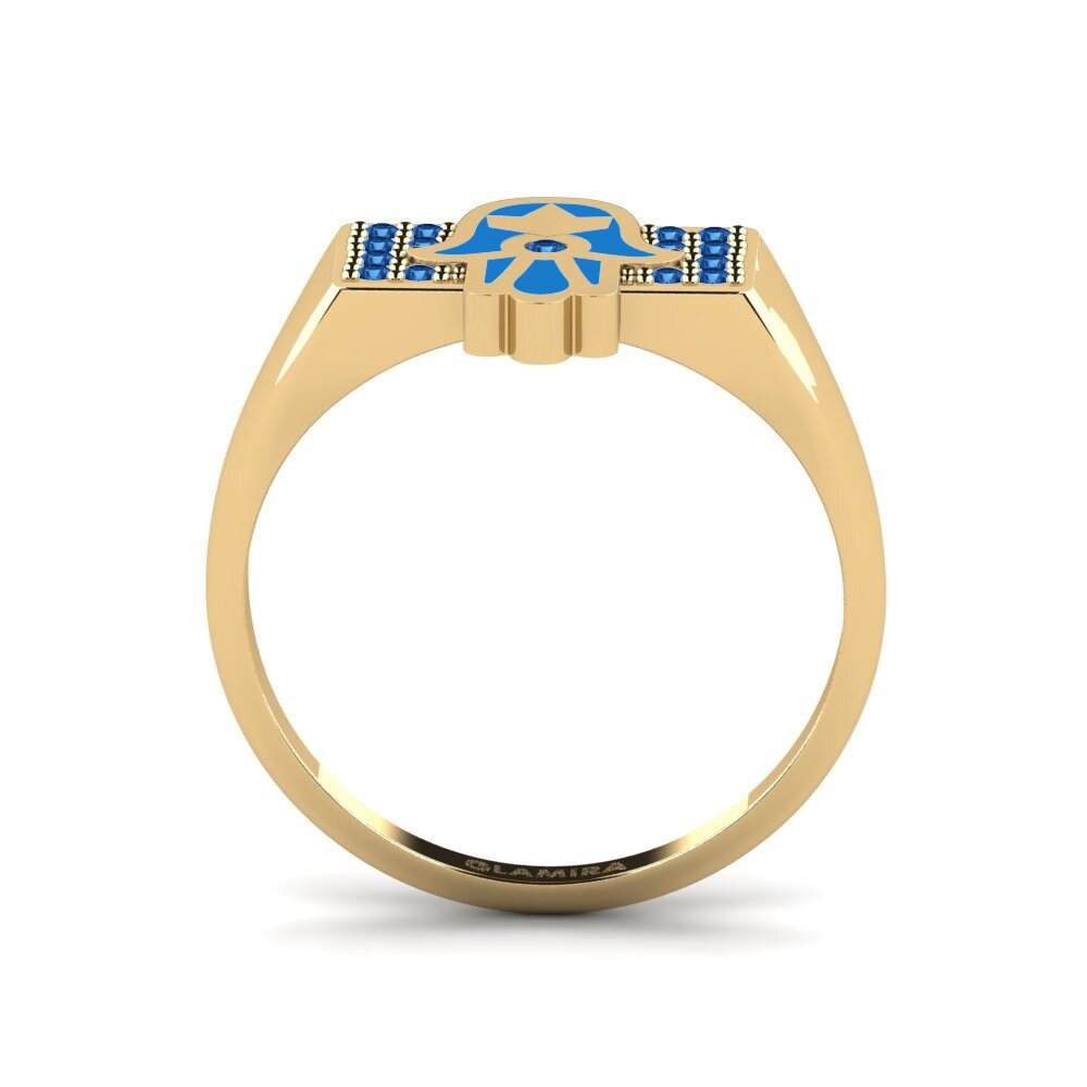 Circonita Azul Oscuro Anillo Protegir