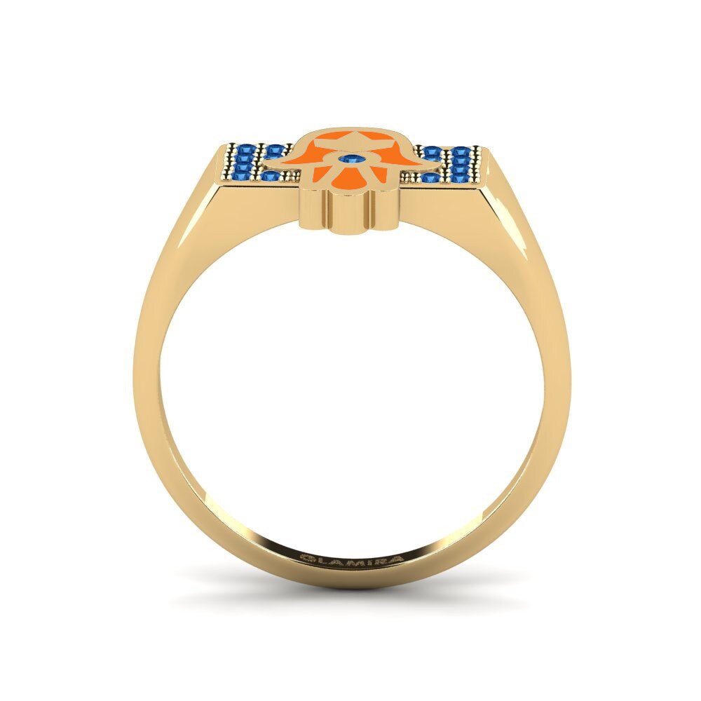 Zircone Bleu Foncé Bague Protegir