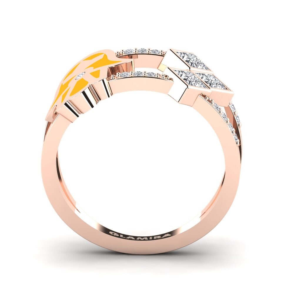 14k Oro Rosa Anillo Sintag