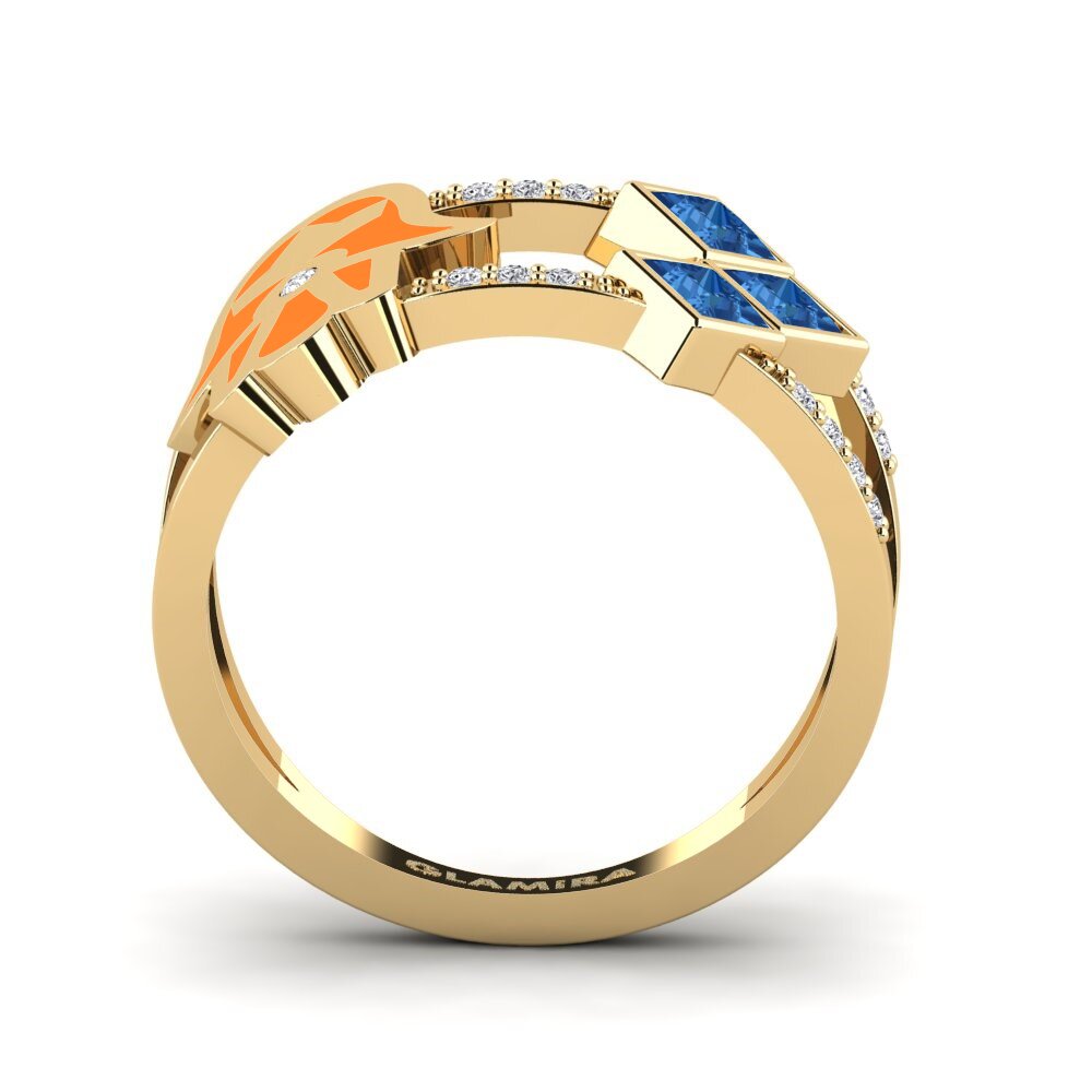 Zircone Bleu Foncé Bague Sintag