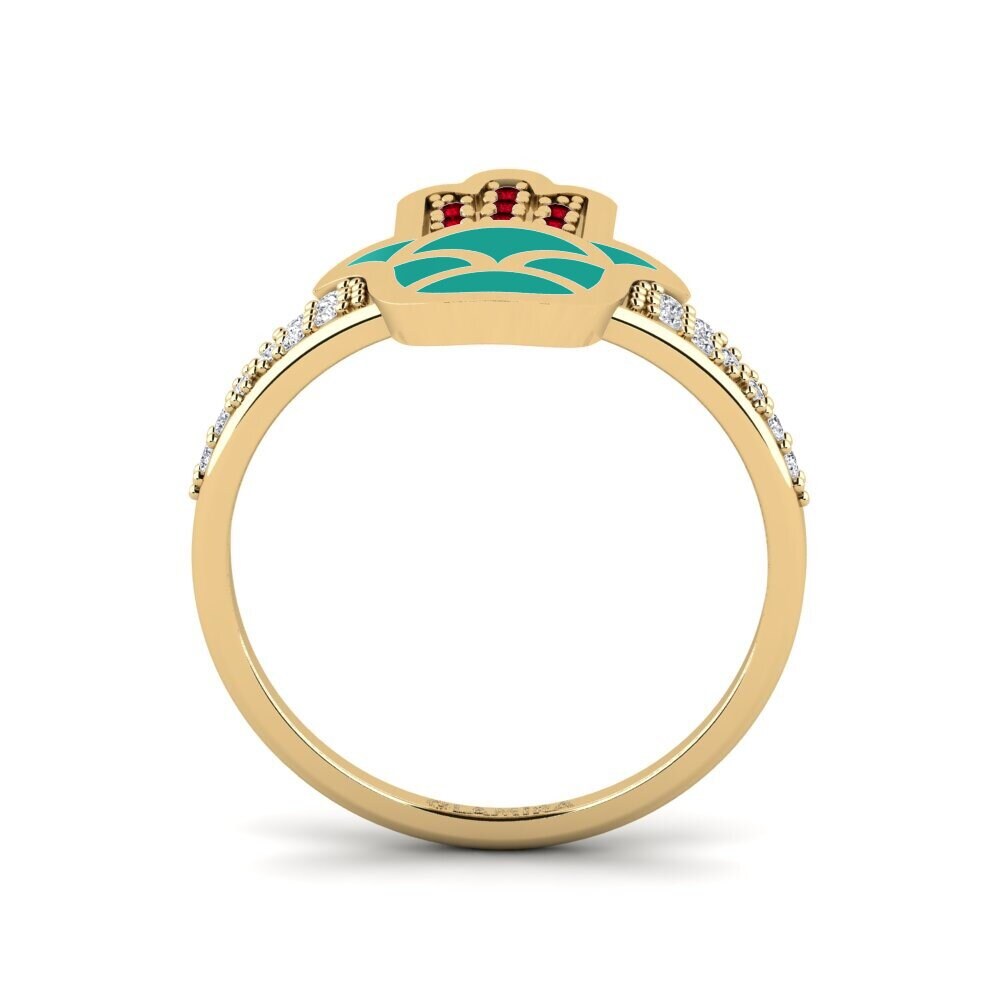 Roter Zirkonia Ring Uaminifu