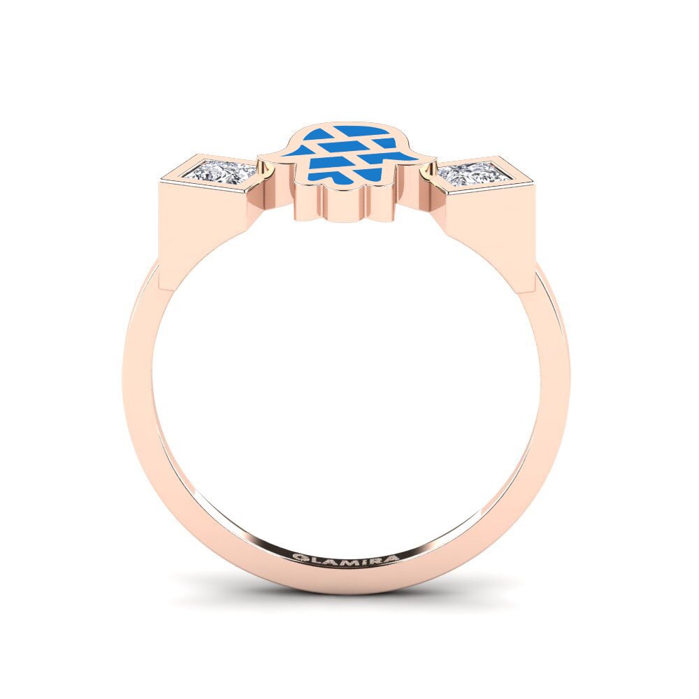 14k Oro Rosa Anillo Vedeni