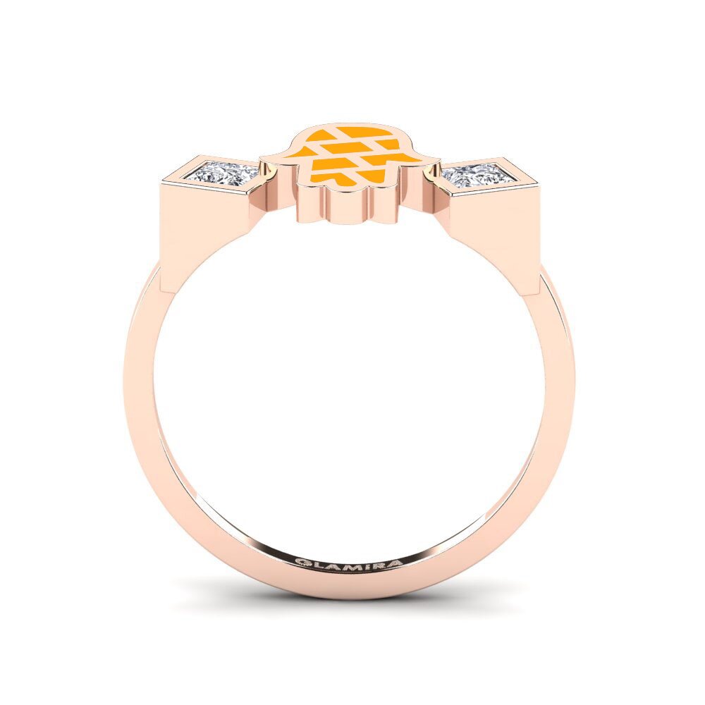 14k Oro Rosa Anillo Vedeni