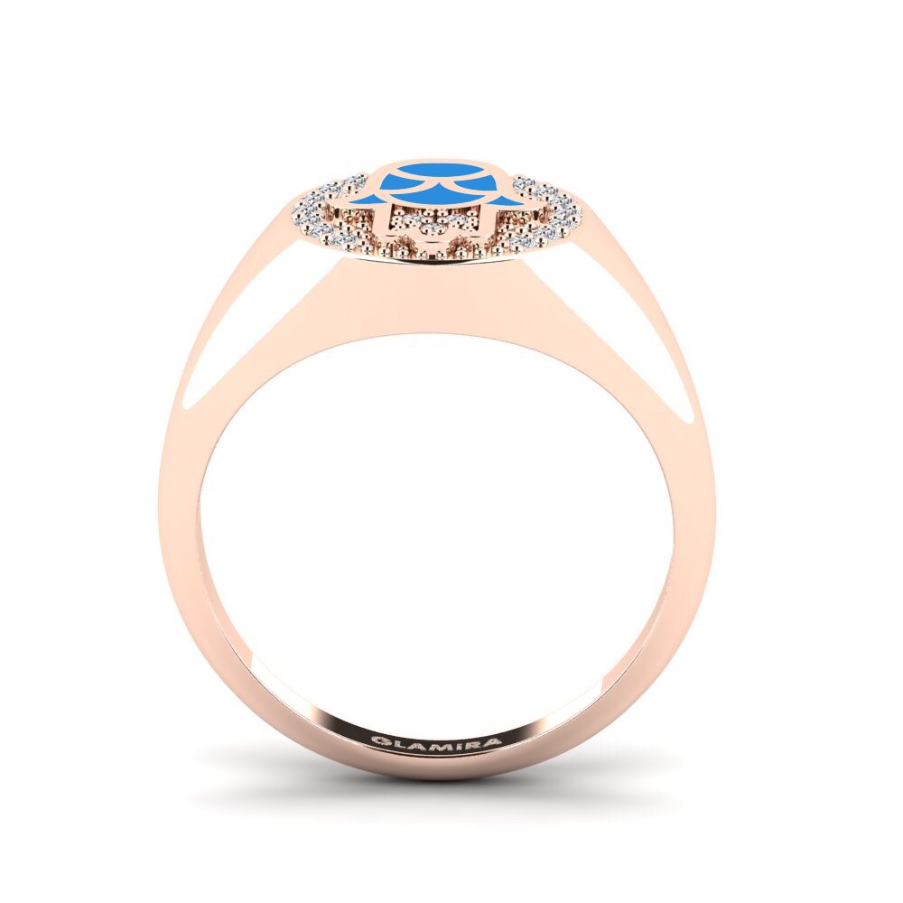 14k Oro Rosa Anillo Vernda